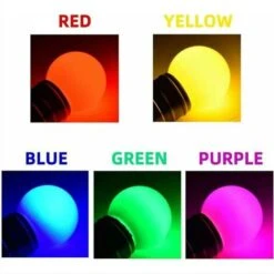 Lot De 10 Ampoules LED B22 2W ,ampoule écoénergétique Colorée Couleur,Ampoule De Noël,Ampoules Guirlande Rouge, Jaune, Bleu, Vert, Violet, (équivalent 20W) [Classe énergétique G] -OSRAM || EUROPALAMP Soldes Boutique 100109826 2