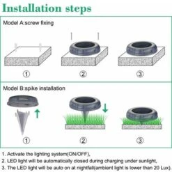 LED Extérieur, Lampe Solaire Jardin L’éclairage De Sol Encastré Réverbère Lumières, IP68 Étanche Lumière Decorative Pour Piscine, Pelouse, Terrace, Escalier, Route(4 Pack) 11 LED Extérieur, Lampe Solaire Jardin L’éclairage De Sol Encastré Réverbère Lumières, IP68 Étanche Lumière Decorative Pour Piscine, Pelouse, Terrace, Escalier, Route(4 Pack) -OSRAM || EUROPALAMP Soldes Boutique 100342465 5