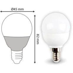 Lot De 10 Ampoules LED E14 Mini Globe 5.5W 470 Lumens Eq 40W Température De Couleur: Blanc Chaud 2700K -OSRAM || EUROPALAMP Soldes Boutique 10348140 3