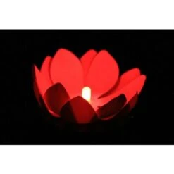 Lanterne Flottante Led Rouge - Lanterne Led Nymphea - Lampe Flottante Nénuphar Pour Décoration Extérieure Mariage, Piscine, Décor Extérieur Flottant -OSRAM || EUROPALAMP Soldes Boutique 10361450 4