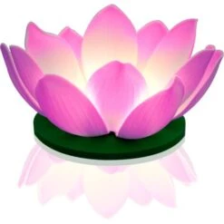 Lanterne Flottante Led Parme - Lanterne Led Nymphea - Lampe Flottante Nénuphar Pour Décoration Extérieure Mariage, Piscine, Décor Extérieur Flottant