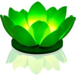 Lanterne Flottante Led Verte - Lanterne Led Nymphea - Lampe Flottante Nénuphar Pour Décoration Extérieure Mariage, Piscine, Décor Extérieur Flottant