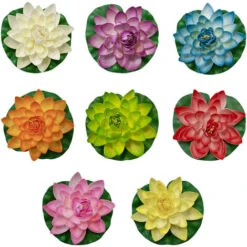 Lanterne Flottante Lotus Verte - Lanterne Fleur De Lotus - Lanterne Lotus Artificielle Pour Décoration Extérieure Mariage, Piscine, Décor Extérieur Flottant -OSRAM || EUROPALAMP Soldes Boutique 10361461 4