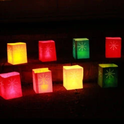 Lot 5 Sacs Lumineux Medium Verts - Lanternes De Jardin En Papier 100% Ignifugé - Lanternes Papier à Poser Décoration Extérieure Mariage, Anniversaire, Jardin -OSRAM || EUROPALAMP Soldes Boutique 10361558 3