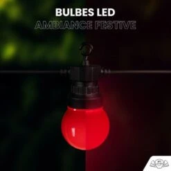 Guirlande Guinguette 10M Multicolore- Guirlande Electrique Exterieur 10 Bulbes Bleu Rouge Jaune Vert - Guirlande Guinguette Exterieur Decoration Romantique, Déco Pour Terrasse Et Jardin -OSRAM || EUROPALAMP Soldes Boutique 10361964 5