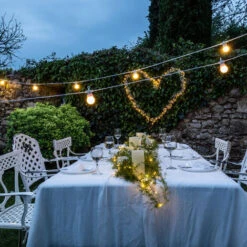 Guirlande Guinguette 10M Blanche Cable Blanc - Guirlande Electrique Exterieur 10 Bulbes Blanc - Guirlande Guinguette Exterieur Decoration Romantique, Déco Pour Terrasse Et Jardin -OSRAM || EUROPALAMP Soldes Boutique 10362114 4