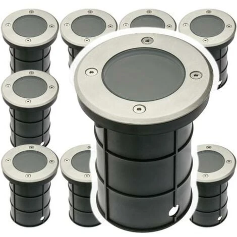 Lot De 10 Spots Exterieur Encastrable IP67 230V Acier Rond Double Presse-étoupe 3 Lot De 10 Spots Exterieur Encastrable IP67 230V Acier Rond Double Presse-étoupe
