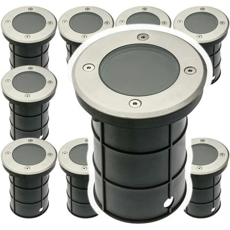 Lot De 10 Spots Exterieur Encastrable IP67 230V Acier Rond Double Presse-étoupe 4 Lot De 10 Spots Exterieur Encastrable IP67 230V Acier Rond Double Presse-étoupe – Image 2