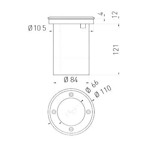 Lot De 10 Spots Exterieur Encastrable IP67 230V Acier Rond Double Presse-étoupe 5 Lot De 10 Spots Exterieur Encastrable IP67 230V Acier Rond Double Presse-étoupe – Image 3