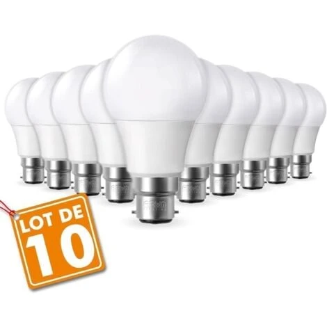 Lot De 10 Ampoules LED B22 11W Eq 75W Température De Couleur: Blanc Chaud 2700K 4 Lot De 10 Ampoules LED B22 11W Eq 75W Température De Couleur: Blanc Chaud 2700K – Image 2