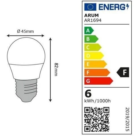 Lot De 10 Ampoules LED E27 Mini Globe 5.5W 470 Lumens Température De Couleur: Blanc Chaud 2700K 6 Lot De 10 Ampoules LED E27 Mini Globe 5.5W 470 Lumens Température De Couleur: Blanc Chaud 2700K – Image 4