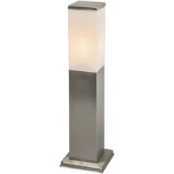 QAZQA Malios - Éclairage De Terrasse Et D'allée De Jardin Moderne - 1 Lumière - L 80 Mm - Acier - Design,Moderne - Éclairage Extérieur