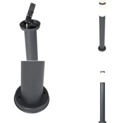 QAZQA Rox - Éclairage De Terrasse Et D'allée De Jardin Moderne - 1 Lumière - Ø 75 Mm - Gris Foncé - Moderne - Éclairage Extérieur -OSRAM || EUROPALAMP Soldes Boutique 11227457 4