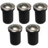 QAZQA Delux - Spot Encastrable De Sol Moderne - 5 Lumière - Ø 130 Mm - Acier - Moderne - Éclairage Extérieur -OSRAM || EUROPALAMP Soldes Boutique 11228113 1
