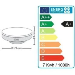 Lot De 2 Ampoules LED GX53 7W Eq 50W Température De Couleur: Blanc Froid 6000K -OSRAM || EUROPALAMP Soldes Boutique 11244066 5