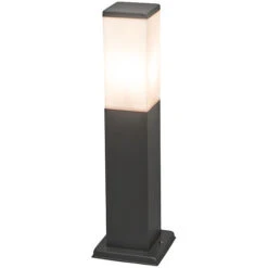 QAZQA Malios - Éclairage De Terrasse Et D'allée De Jardin Moderne - 1 Lumière - L 80 Mm - Gris Foncé - Design,Moderne - Éclairage Extérieur