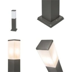 QAZQA Malios - Éclairage De Terrasse Et D'allée De Jardin Moderne - 1 Lumière - L 80 Mm - Gris Foncé - Design,Moderne - Éclairage Extérieur -OSRAM || EUROPALAMP Soldes Boutique 11316084 4
