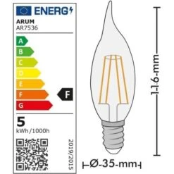 Lot De 10 Ampoules Led Flamme E14 4W Filament 11 Lot De 10 Ampoules Led Flamme E14 4W Filament -OSRAM || EUROPALAMP Soldes Boutique 13390439 5