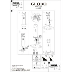 Lampadaire LED Chemin De Jardin éclairage Extérieur Détecteur De Mouvement Lampadaire En Acier Inoxydable Globo 34207S -OSRAM || EUROPALAMP Soldes Boutique 13541700 4