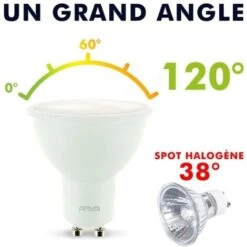 Lot De 10 Ampoules Led GU10 7W Eq. 60W Dimmable Température De Couleur: Blanc Neutre 4000K -OSRAM || EUROPALAMP Soldes Boutique 13600697 3