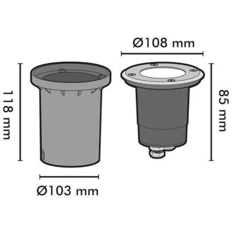 Lot De 10 Spots Encastrable De Sol INOX 304 GU10 IP67 5 Lot De 10 Spots Encastrable De Sol INOX 304 GU10 IP67 – Image 3