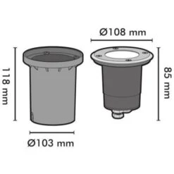 Lot De 10 Spots Encastrable De Sol INOX 304 GU10 IP67 9 Lot De 10 Spots Encastrable De Sol INOX 304 GU10 IP67 -OSRAM || EUROPALAMP Soldes Boutique 13951349 4