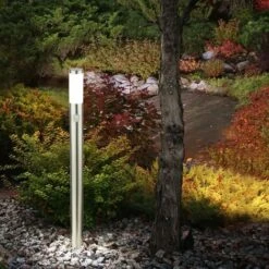 3x Lampes Sur Pied Extérieures En Acier Inoxydable Projecteurs De Patio Lumières De Parc Détecteurs De Mouvement -OSRAM || EUROPALAMP Soldes Boutique 14131736 5