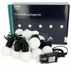 Guirlande Guinguette Fête Blanc Chaud 9m Raccordable