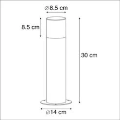QAZQA Odense - Lampe Sur Pied Extérieur Moderne - 1 Lumière - Ø 140 Mm - Transparent - Moderne - Éclairage Extérieur -OSRAM || EUROPALAMP Soldes Boutique 14560371 4