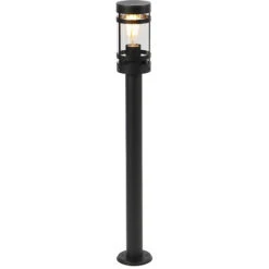 QAZQA Gleam - Lampe Sur Pied Extérieur Moderne - 1 Lumière - Ø 102 Mm - Noir - Moderne - Éclairage Extérieur