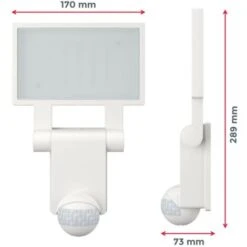 B.K.Licht Applique Murale Blanche IP44, Détecteur De Mouvements, Capteur Crépusculaire, éclairage Extérieur Jardin Garage Terrasse, Platine LED Puissante De 20W, 2000lm, Blanc Neutre 4000K -OSRAM || EUROPALAMP Soldes Boutique 16358953 5