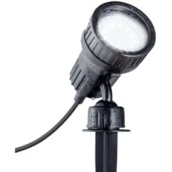 B.K.Licht Spot Extérieur Avec Ampoule LED 3W GU10, Spot Orientable, Applique Murale Extérieure, 2 Filtres De Couleur, éclairage Jardin Terrasse Chemin, Lumière Blanche Chaude
