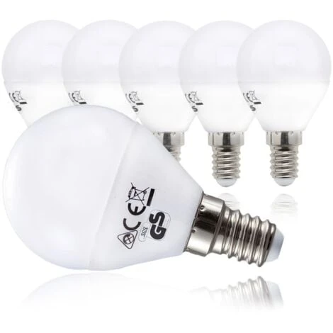 Lot De 5 Ampoules LED E14 Sphérique 5W 470 Lumens Eq 35W Température De Couleur: Blanc Chaud 3000K 4 Lot De 5 Ampoules LED E14 Sphérique 5W 470 Lumens Eq 35W Température De Couleur: Blanc Chaud 3000K – Image 2