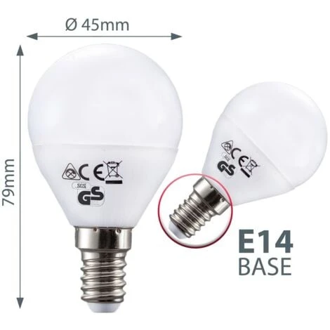 Lot De 5 Ampoules LED E14 Sphérique 5W 470 Lumens Eq 35W Température De Couleur: Blanc Chaud 3000K 7 Lot De 5 Ampoules LED E14 Sphérique 5W 470 Lumens Eq 35W Température De Couleur: Blanc Chaud 3000K – Image 5