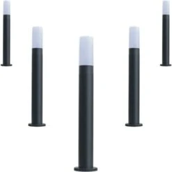 Borne Extérieure 60cm 220V IP65 (Pack De 5) - Noir - SILAMP
