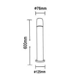 Borne Extérieure 60cm 220V IP65 (Pack De 5) - Noir - SILAMP -OSRAM || EUROPALAMP Soldes Boutique 17230312 4