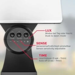 B.K.Licht Applique Murale Extérieur Avec Détecteur De Mouvements, Platine LED 20W Intégrée, Intensité Lumineuse 2300lm, Lumière Blanche Neutre 4000K, IP44, Noire -OSRAM || EUROPALAMP Soldes Boutique 17769876 3