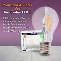 Lot De 10 Ampoules LED E27 8W Eq 60W 806lm Blanc Naturel -OSRAM || EUROPALAMP Soldes Boutique 1797084 5