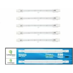 Lot De 5 Ampoules Halogène Linéaire J118 300w R7s Gradable Lumière Chaude 2800K