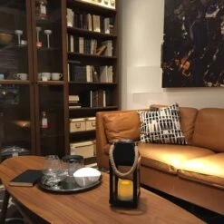 Lanterne Photophore Solaire Décorative Poignée En Corde Effet Bougie LED Blanc Chaud CHANDELY H43cm -OSRAM || EUROPALAMP Soldes Boutique 18107175 4