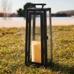 Photophore Solaire Chic Effet Bougie En Verre LED Blanc TOWER LIGHT H36cm -OSRAM || EUROPALAMP Soldes Boutique 18107187 3