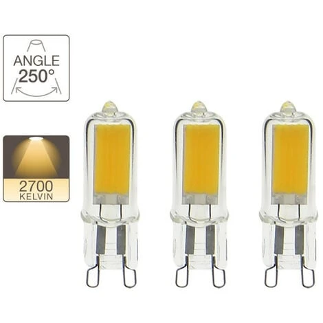 Xanlite - Pack De 3 Ampoules RetroLED Caspule, Culot G9, 2,6W Cons. (20W Eq.), 200 Lumens, Lumière Blanc Chaud - PACK3ALG9200 4 Xanlite - Pack De 3 Ampoules RetroLED Caspule, Culot G9, 2,6W Cons. (20W Eq.), 200 Lumens, Lumière Blanc Chaud - PACK3ALG9200 – Image 2