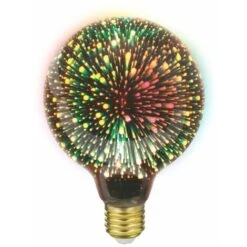 Xanlite - Ampoule LED Déco 3D (G125), Aspect Fireworks, Culot E27, 3,8W Cons. - RFDE400B1253D