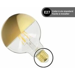 Xanlite - Ampoule LED G95 Gold, Culot E27, 8W Cons. (62W Eq.), 360 Lumens, Lumière Blanc Chaud - RFDE850B95TG -OSRAM || EUROPALAMP Soldes Boutique 18355938 3