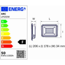 Projecteurs LED 50W 5000 LM 4000K IP65 Connexion En Direct - Garantie 5 Ans -OSRAM || EUROPALAMP Soldes Boutique 19322848 5