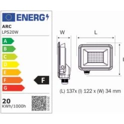 Projecteur LED 20W 2000 LM 4000K IP65 Connexion En Direct - Garantie 5 Ans -OSRAM || EUROPALAMP Soldes Boutique 19322879 5