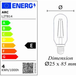 Lot De 2 Ampoules LED Filament E14 4W 470Lm 2700K - Garantie 2 Ans -OSRAM || EUROPALAMP Soldes Boutique 19322905 4