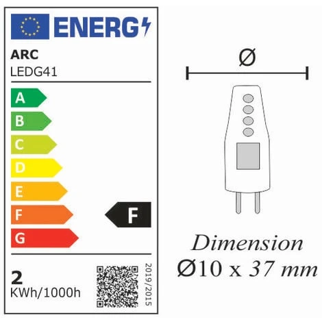 Lot De 2 Ampoules LED G4 12V 2W Capsule (equiv. 19W) 185Lm 2700K - Garantie 2 Ans 6 Lot De 2 Ampoules LED G4 12V 2W Capsule (equiv. 19W) 185Lm 2700K - Garantie 2 Ans – Image 4