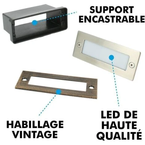 Encastrable Murale LAGUNA D'extérieur 1,5W IP65 2 Covers Température De Couleur: Blanc Neutre 4000K 7 Encastrable Murale LAGUNA D'extérieur 1,5W IP65 2 Covers Température De Couleur: Blanc Neutre 4000K – Image 5