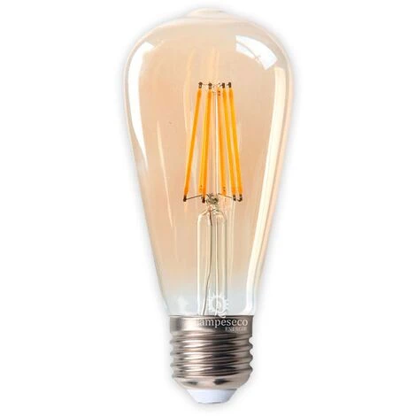 Lot De 5 Ampoules LED Style Vintage Teardrop ST64 Doré 7 Watts Blanc Très Chaud Culot E27 4 Lot De 5 Ampoules LED Style Vintage Teardrop ST64 Doré 7 Watts Blanc Très Chaud Culot E27 – Image 2